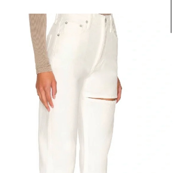 Agolde thigh slit jeans in white. Size: 23 - Picture 7 of 7